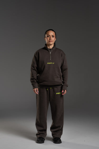 Own It 1/4 Zip Pullover — Dark Grey
