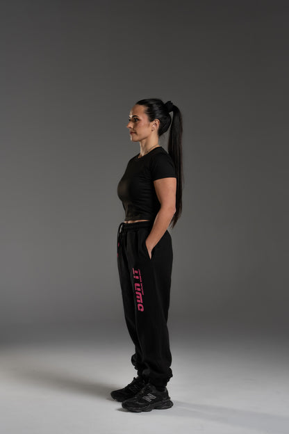 CROPPED TSHIRT BLACK/PINK