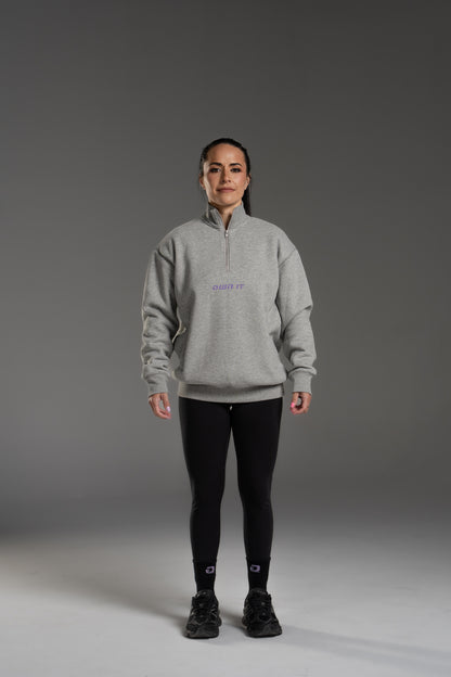 Own It 1/4 Zip Pullover — Grey