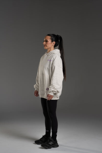 Imperfect Hoodie - Even through tough times - Grey Marle