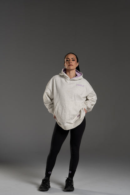 Imperfect Hoodie - Even through tough times - Grey Marle